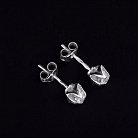 Серьги-пусеты с фианитами (8мм) 12851 от ювелирного магазина Оникс - 2