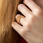 Широкое кольцо "Энид" в красном золоте к07987 от ювелирного магазина Оникс - 4