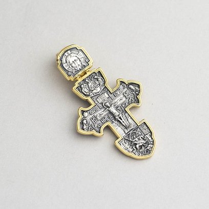 Срібний хрест (чорніння, позолота) 132729 №5