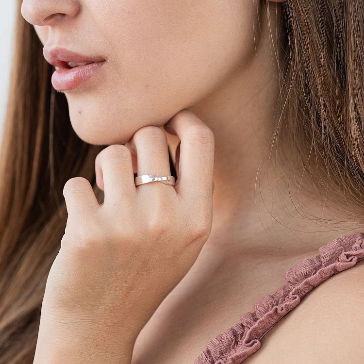 Срібна каблучка "Орбіта" 112292 від ювелірного магазину Онікс - 2