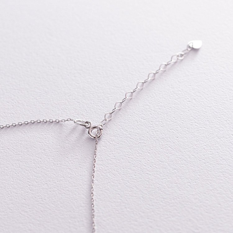 Колье "Гармония" в белом золоте кол01689 от ювелирного магазина Оникс - 5