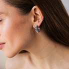 Серьги - кольца "Pauline" в белом золоте с09496 от ювелирного магазина Оникс