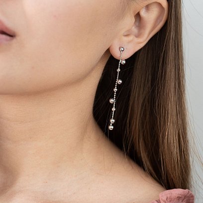 Срібні сережки "Кульки" 122831