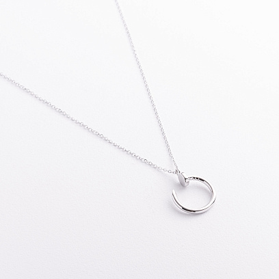 Серебряное колье "Гвоздь" 181374 №2