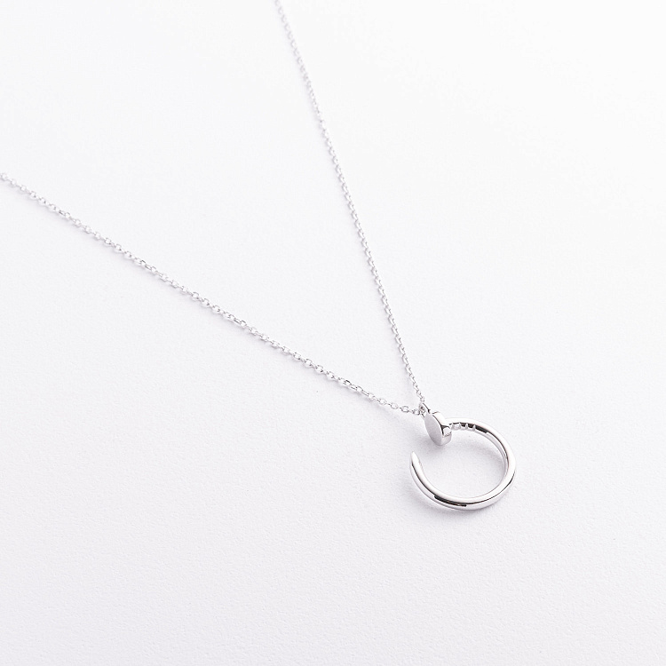 Серебряное колье "Гвоздь" 181374 от ювелирного магазина Оникс - 1