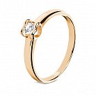 Золотое помолвочное кольцо "Сердце" с бриллиантом р0692ж от ювелирного магазина Оникс