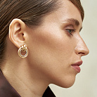 Золоті сережки "Кільця" с06100 от ювелирного магазина Оникс - 9