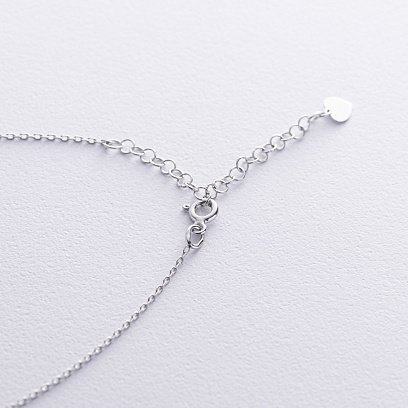 Колье с крестиком в серебре 181286 №5