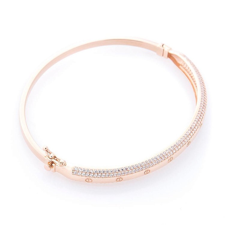 Золотий браслет з фіанітами б03768 від ювелірного магазину Онікс - 1