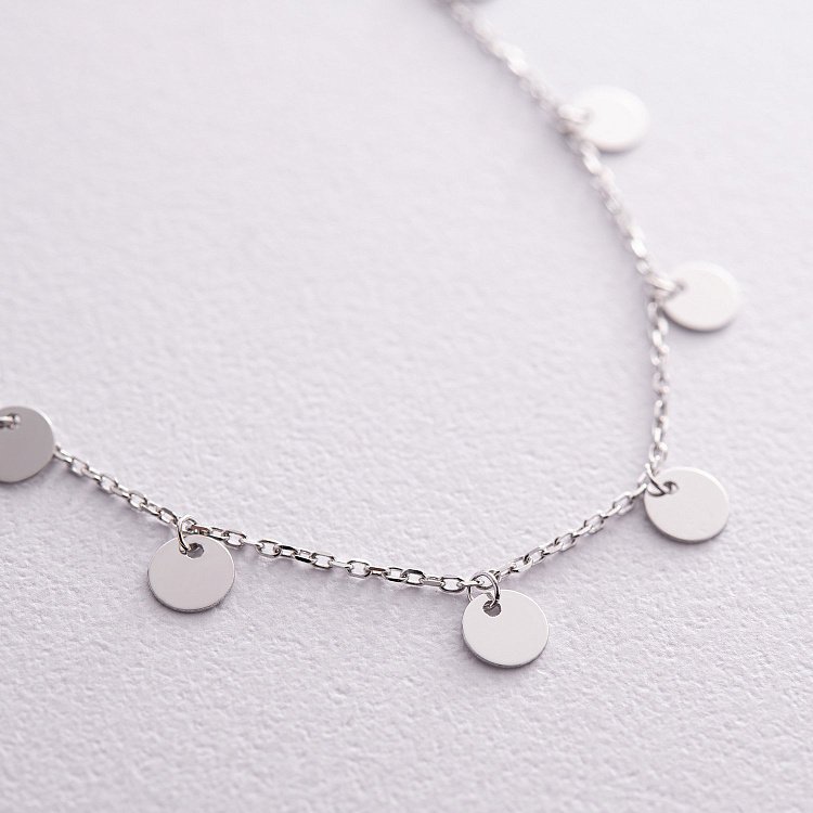 Браслет "Монетки" у білому золоті б05253 від ювелірного магазину Онікс - 3