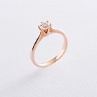Золотое помолвочное кольцо (цирконий Swarovski) к06256 от ювелирного магазина Оникс