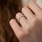 Кольцо с дорожкой камней в белом золоте (фианиты) к07390 от ювелирного магазина Оникс - 4