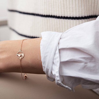 Браслет у червоному золоті "Навколосвітня подорож" б04574 №2