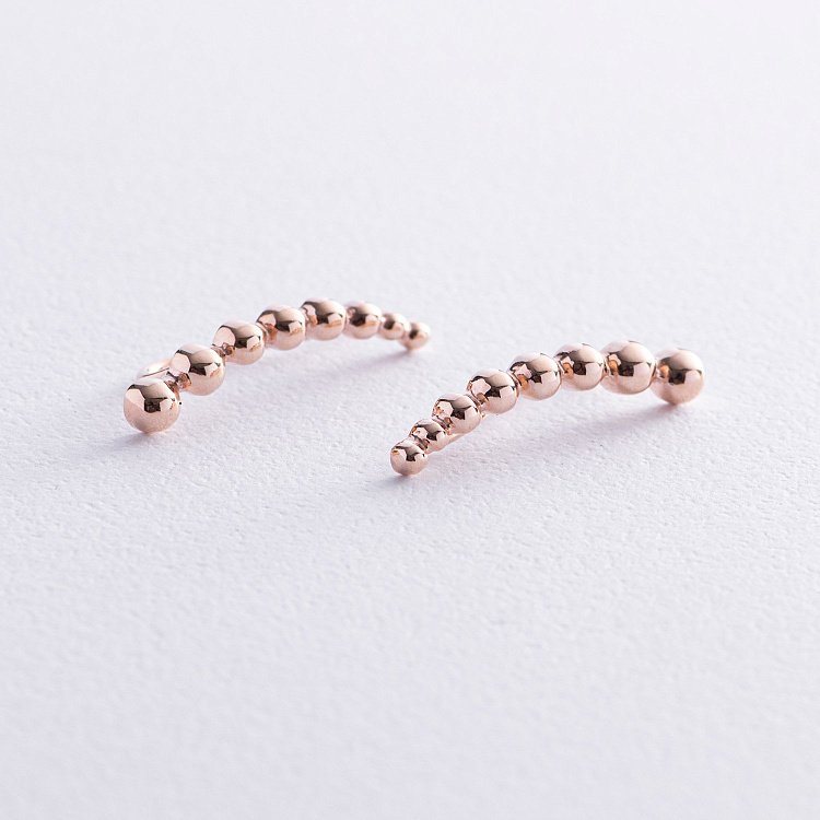 Золоті сережки - клаймбери "Кульки" с07917 від ювелірного магазину Онікс