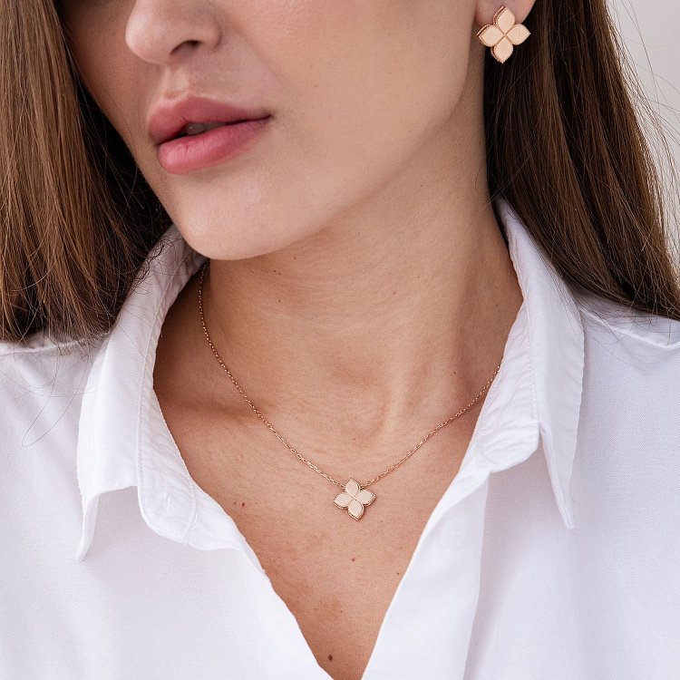 Золоте кольє "Конюшина" кол04281 від ювелірного магазину Онікс - 4