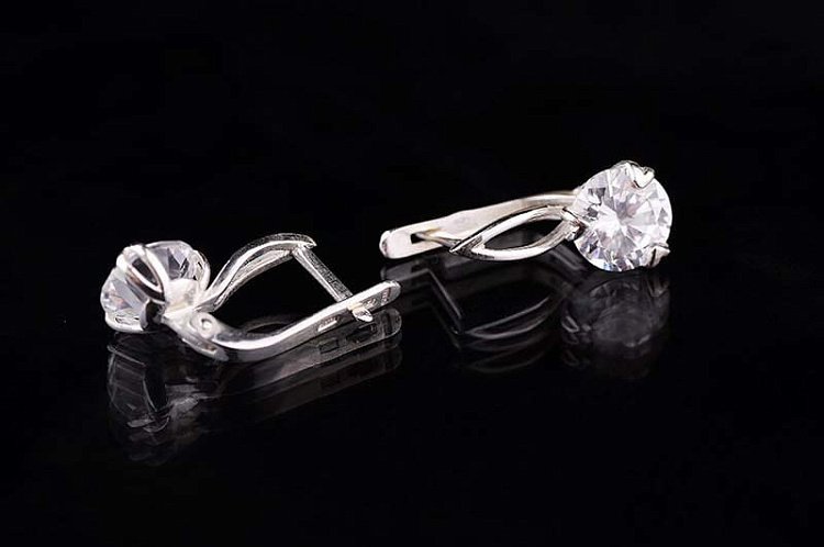 Сережки (фіаніт) 12747 від ювелірного магазину Онікс - 1