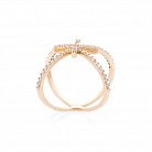 Золотое кольцо с фианитами к05110 от ювелирного магазина Оникс - 2