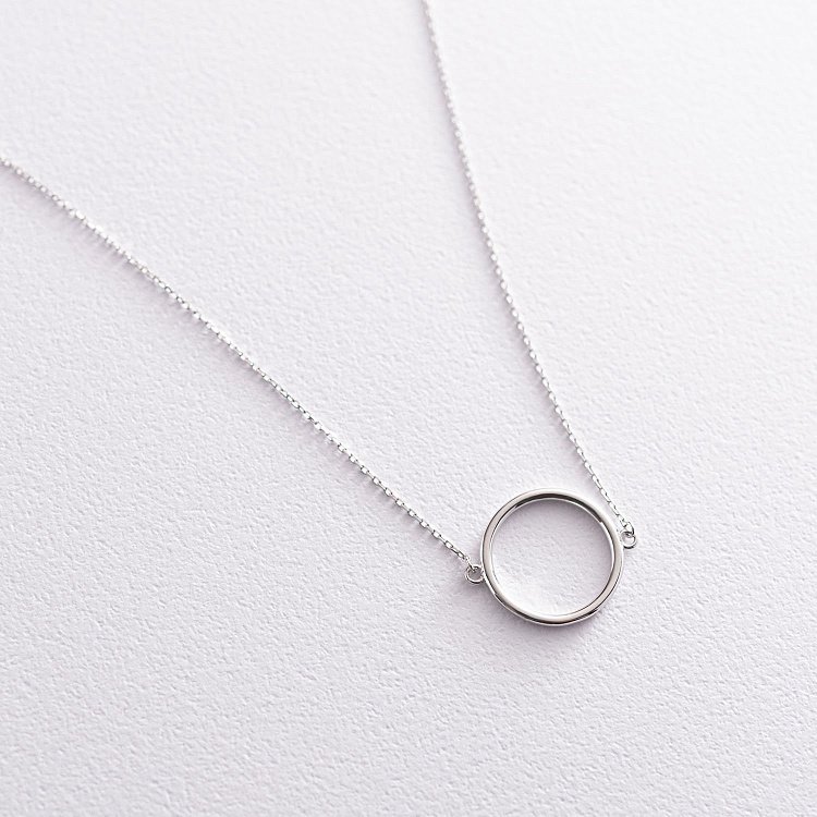 Кольє "Кругообіг" в білому золоті кол01770 від ювелірного магазину Онікс - 5