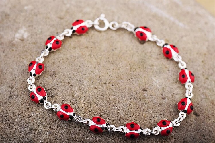 Браслет "Червона сонечко" (емаль) 14399 к від ювелірного магазину Онікс - 3