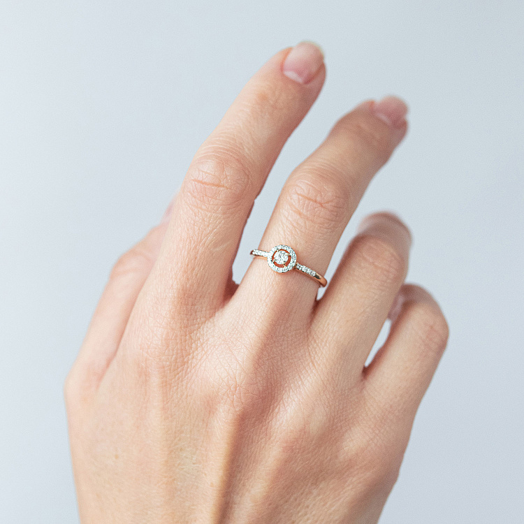 Золотое кольцо с бриллиантами 12234аг от ювелирного магазина Оникс - 2