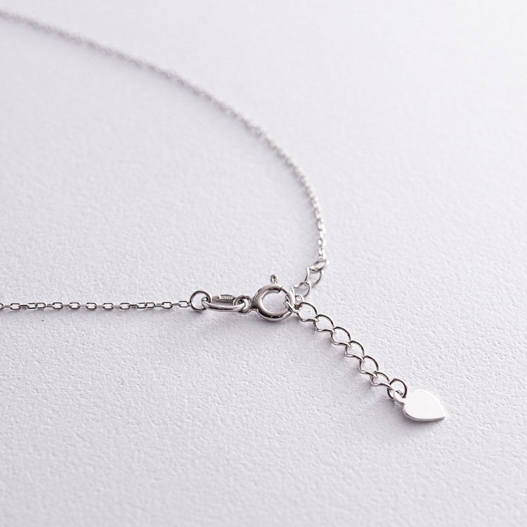 Серебряное колье "Клевер" с малахитом 181267 от ювелирного магазина Оникс - 4