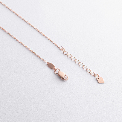 Двойное колье "Love и сердечко" (красное золото) кол02620 №3