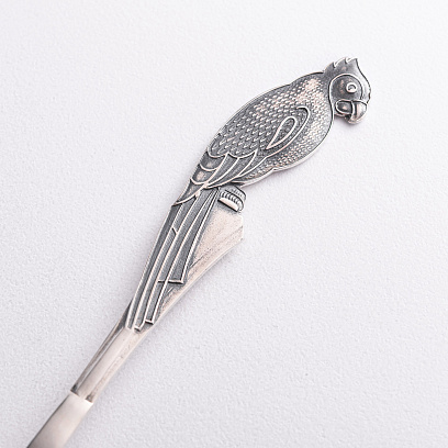 Серебряная ложка с попугаем 24036 №3