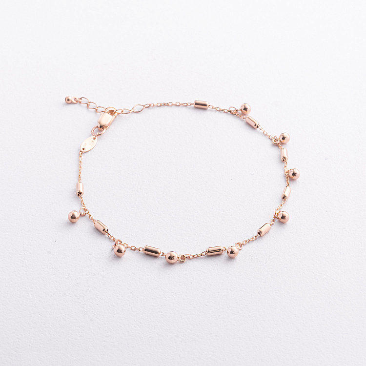 Золотой браслет "Шарики" б05824 от ювелирного магазина Оникс