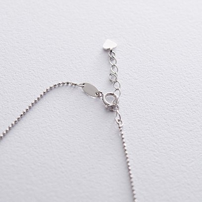 Золотое колье с сердечками кол01396 №5