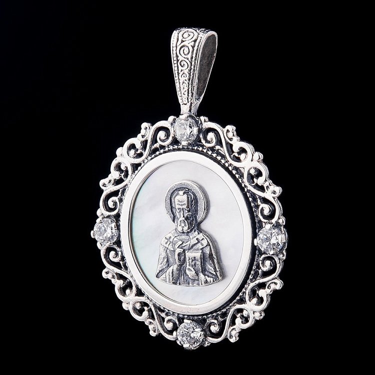 Підвіска "Св.Микола" (фіаніти) 13924 від ювелірного магазину Онікс
