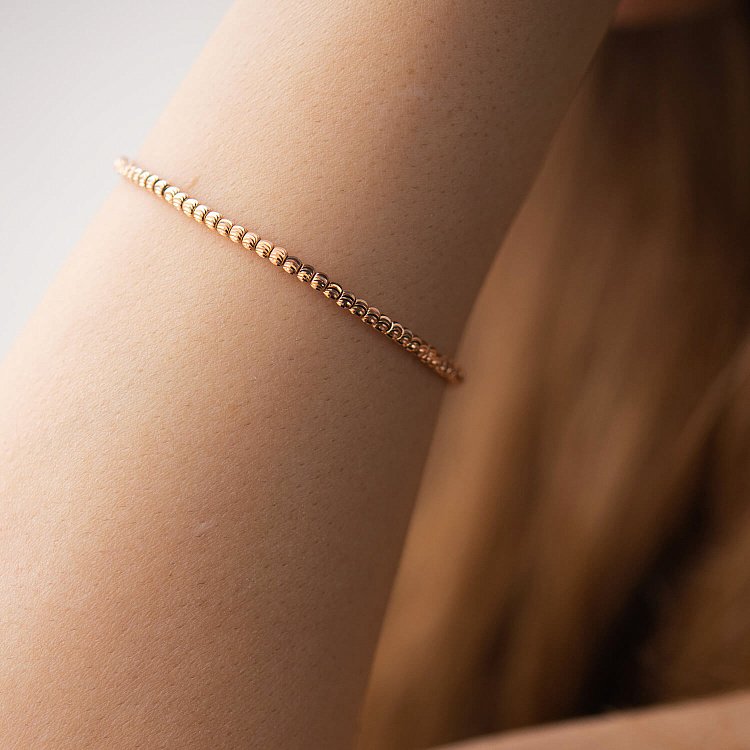 Браслет "Шарики" в красном золоте б05234 от ювелирного магазина Оникс - 3