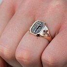 Золотий перстень з розп'яттям к08113 от ювелирного магазина Оникс - 1