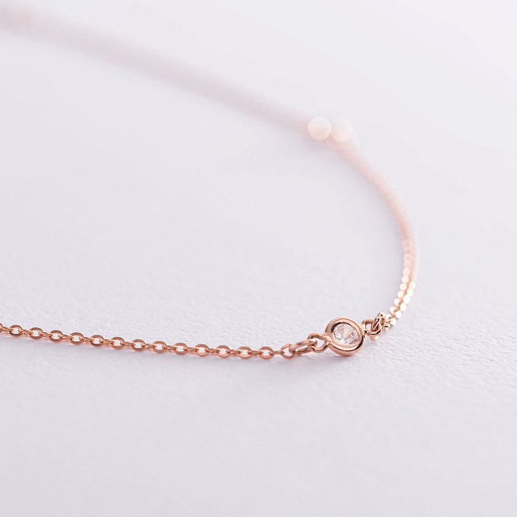 Золотое колье с фианитами 860152 от ювелирного магазина Оникс - 2