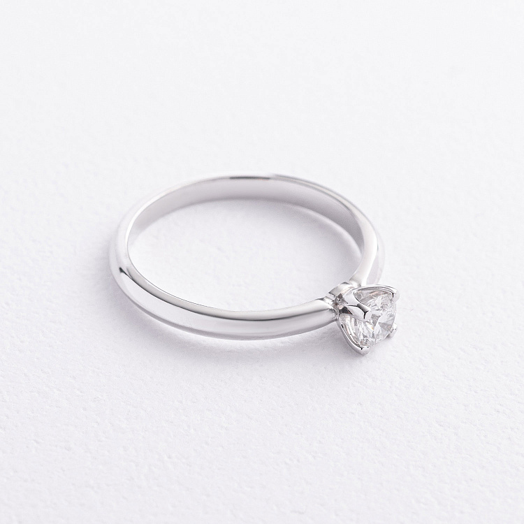 Заручальна золота каблучка з діамантом кб0698м від ювелірного магазину Онікс - 1