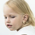 Золоті дитячі сережки "Клевер" (фіаніти, емаль) с03979з от ювелирного магазина Оникс - 4
