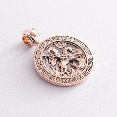 Золотая подвеска Геогрий Победоносец п02765