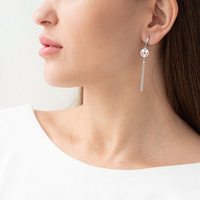 Золотые серьги "Абсолютная любовь" с06881 №2