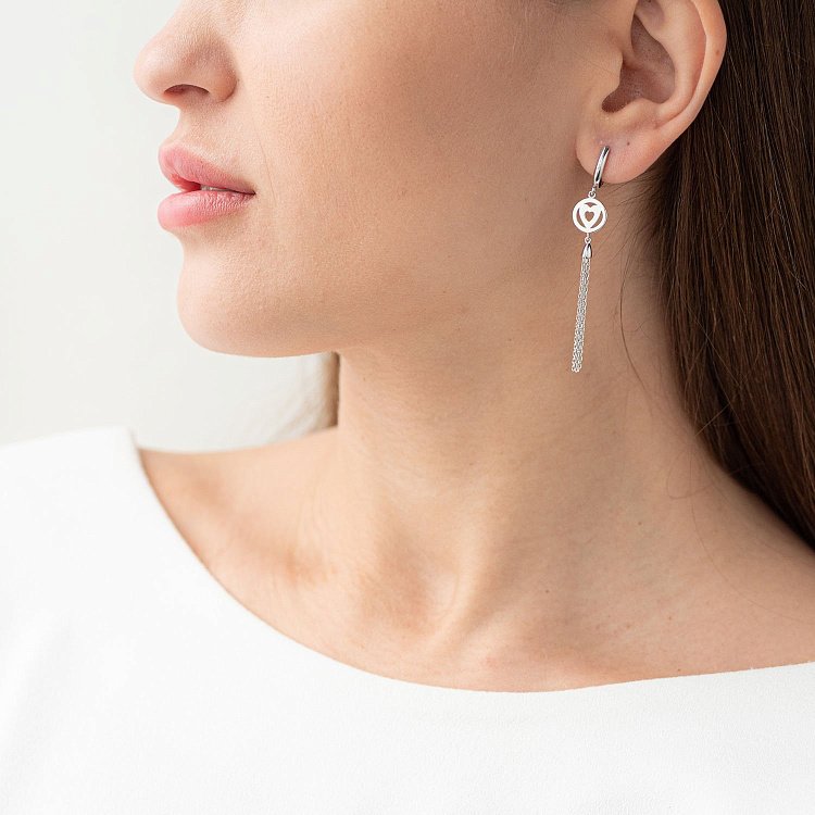 Золотые серьги "Абсолютная любовь" с06881 от ювелирного магазина Оникс - 1