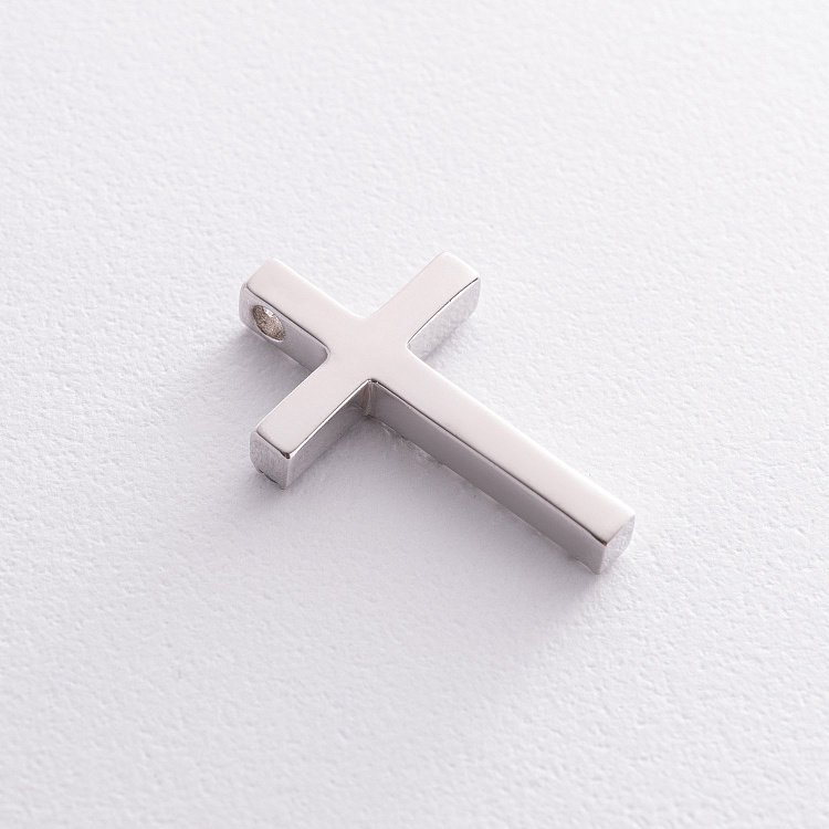 Срібний хрестик з фіанітами (кулон під чокер) 1101Pф - 7 Срібний хрестик з фіанітами (кулон під чокер) 1101Pф від ювелірного магазину Онікс - 7