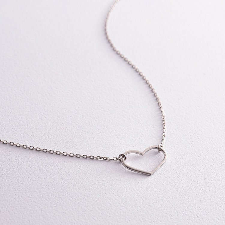 Срібне кольє "Сердечко" 181220 від ювелірного магазину Онікс - 1