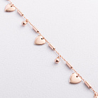 Золотий браслет "Сердечки" б05822 от ювелирного магазина Оникс - 2