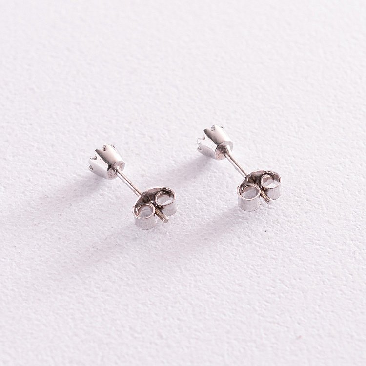 Золоті сережки - пусети (фіаніт) с05853 від ювелірного магазину Онікс - 3