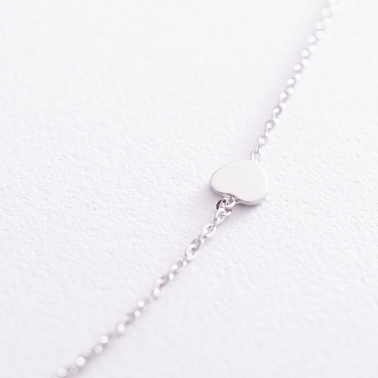 Серебряное колье "Сердечки" 181079 от ювелирного магазина Оникс - 3