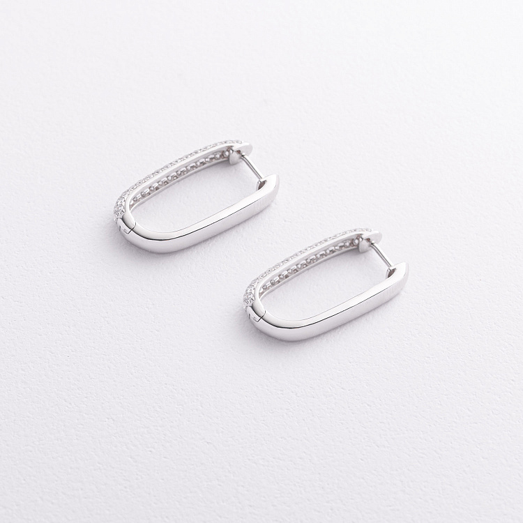 Золотые серьги с бриллиантами сб0677mi от ювелирного магазина Оникс - 1