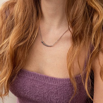 Серебряное колье "Шарики" 181249 №6