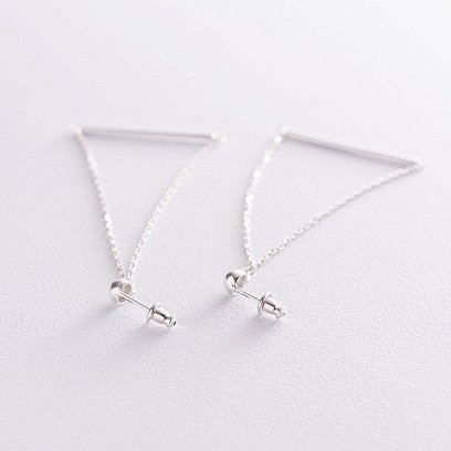 Серебряные серьги "Баланс" 122882 №2