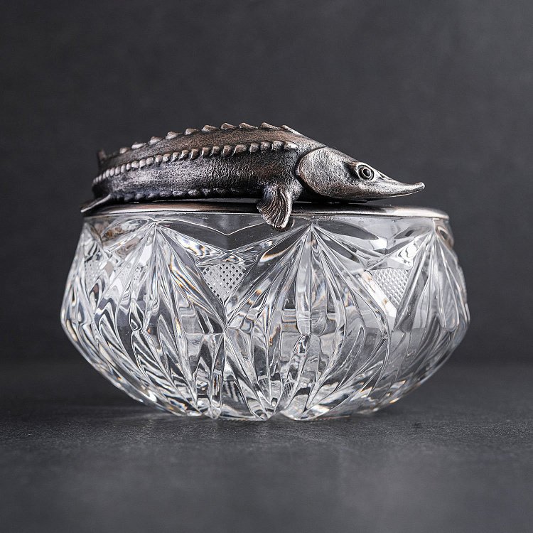 Срібна фігура з осетром ручної роботи 23123 від ювелірного магазину Онікс - 1