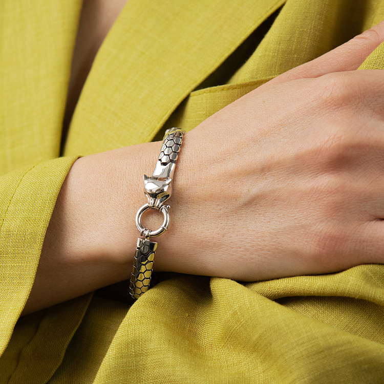 Браслет "Пантера" у білому золоті б05838 від ювелірного магазину Онікс - 5