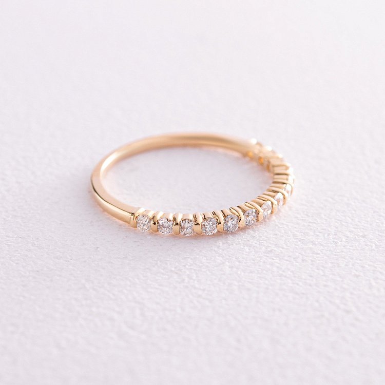 Золотое кольцо с дорожкой камней (бриллианты) кб0463ca от ювелирного магазина Оникс - 2