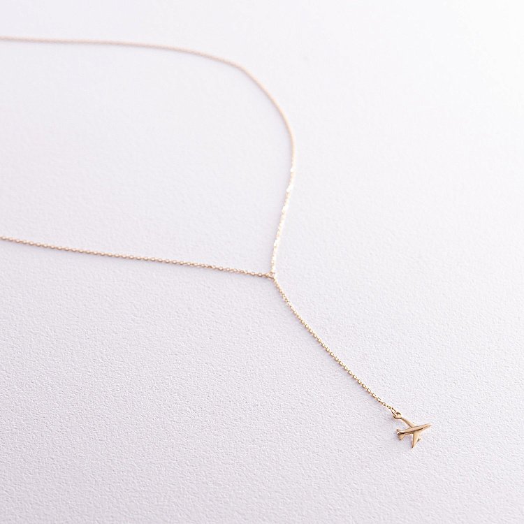 Кольє "Літачок" у жовтому золоті кол01766 від ювелірного магазину Онікс - 4